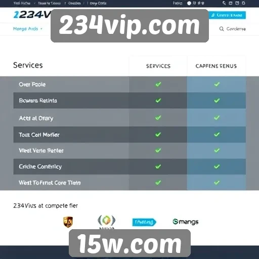 Comparação entre 234vip.com e concorrentes